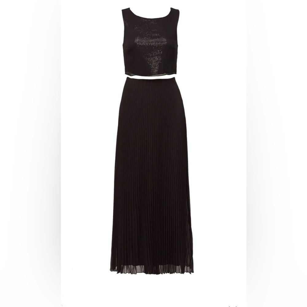 Bailey 44 Black Sleeveless Dress with Pleated Skirt. Size S